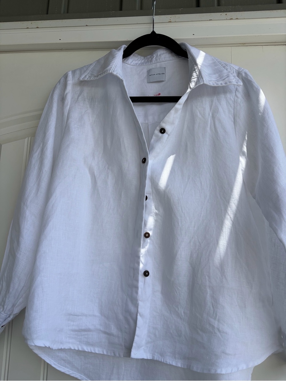 Classic White Button-Down Women's Blouse - Picture 2 of 6